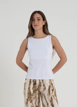 Musculosa jry spandex con pinza y tajitos  - Vista 2