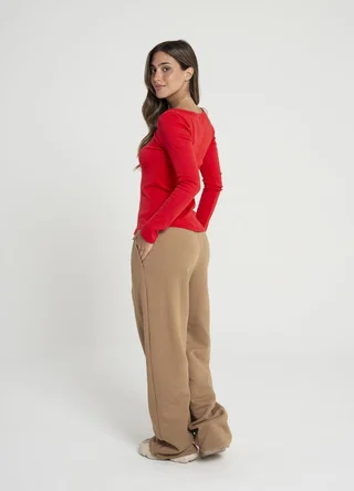 Maxi pantalon con frisa  - Vista 5