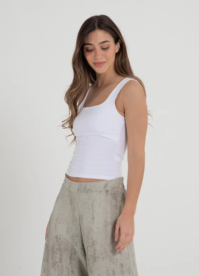 Musculosa jry spandex escote cuadrado 