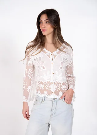 Blusa tul bordada  - Vista 2