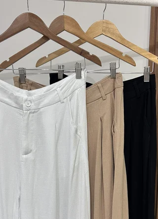 Pantalon palazzo de lino  - Vista 5