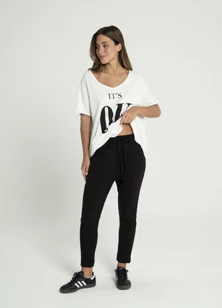 Babucha lanilla deportiva con tajito  - Vista 4