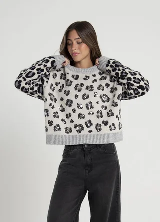 Sweater print con lentejuelas  - Vista 5