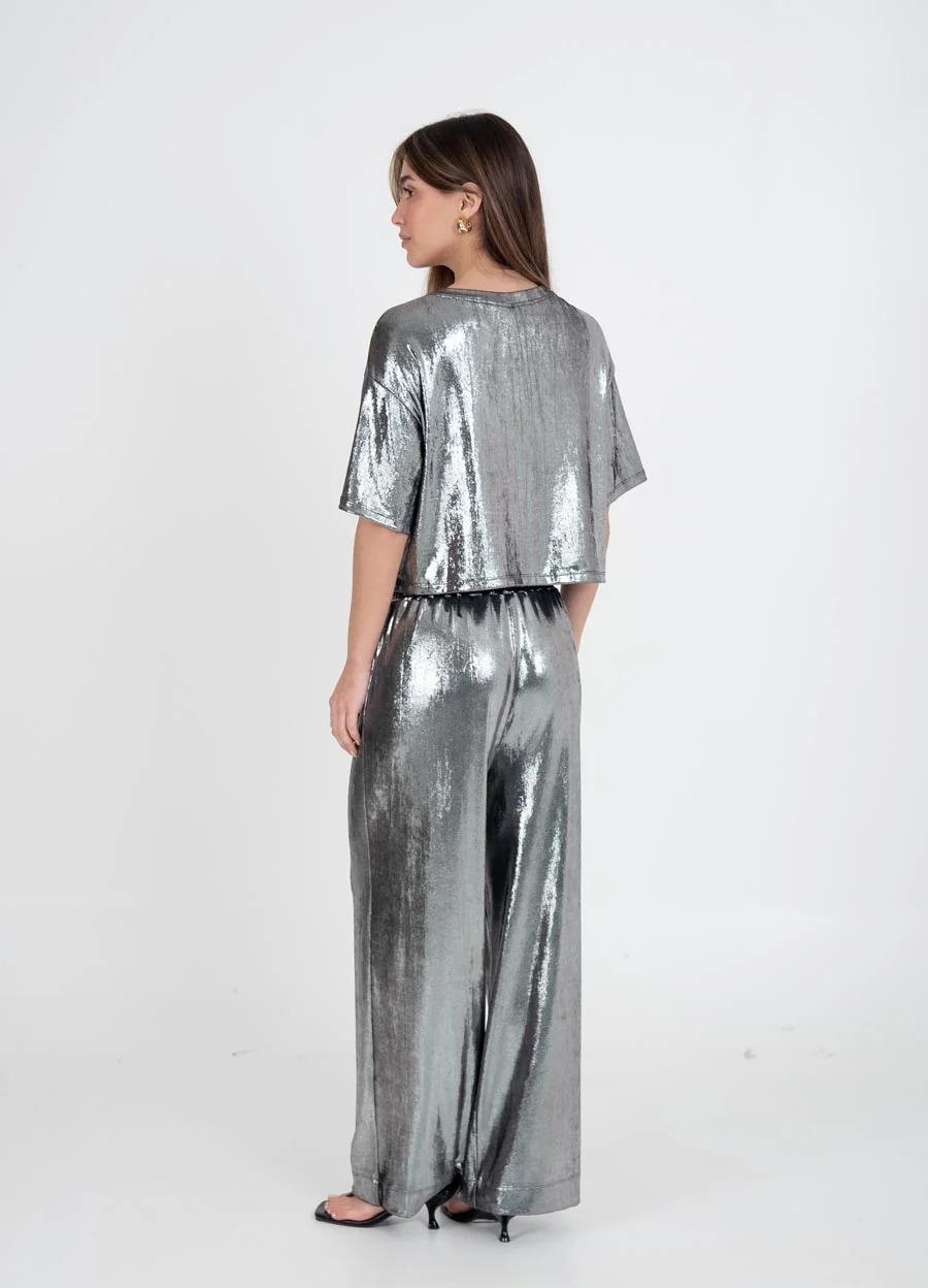 Pantalon metalizado 