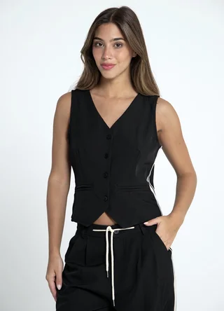 Chaleco sastrero con detalle lateral - Vista 5