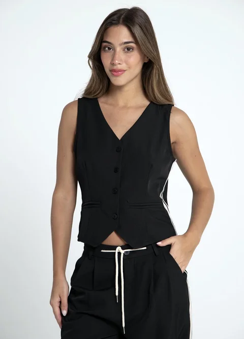 Chaleco sastrero con detalle lateral