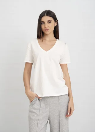 Remera jersey flame escote V - Vista 1