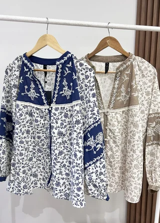 Camisola estampada bohemia  - Vista 6
