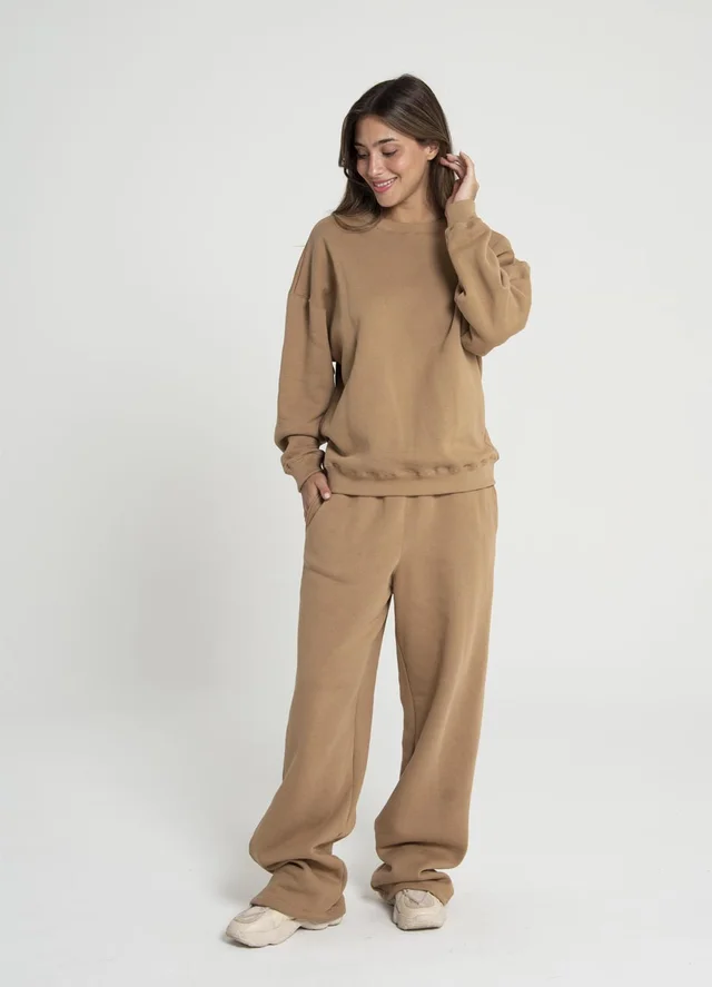 Maxi pantalon con frisa 