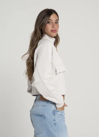 Campera deportiva con piel  - Vista 4
