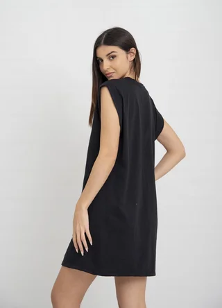 Vestido jersey flame con recorte  - Vista 3