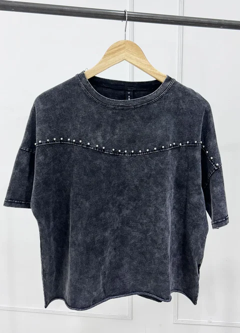 Remera prelavada al corte 