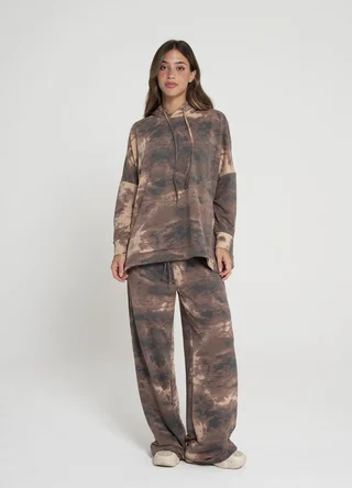 Buzo batik/print con capucha  - Vista 1