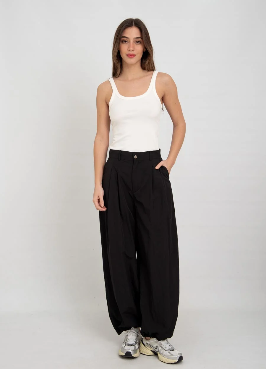 Pantalon parachute con tanca
