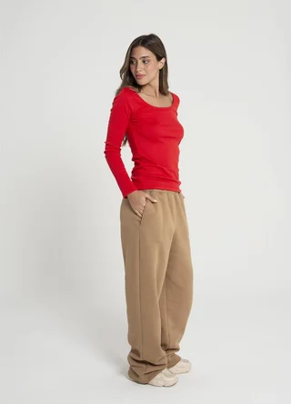 Maxi pantalon con frisa  - Vista 4