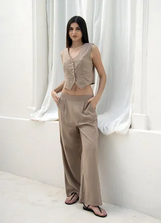 Pantalon sastrero cintura ancha  - Vista 3