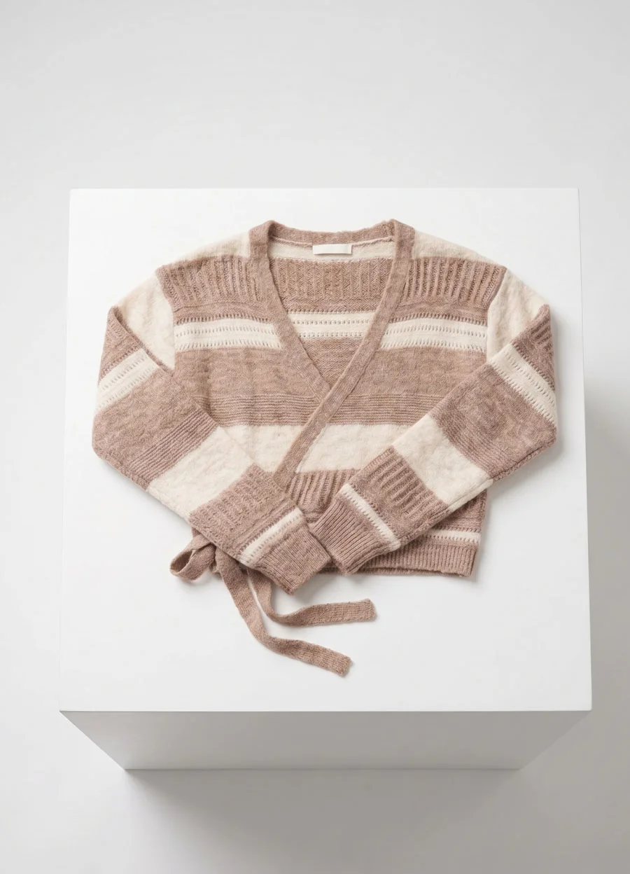 Sweater cruzado rayado 