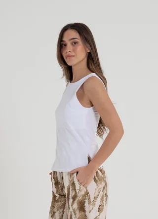 Musculosa jry spandex con pinza y tajitos  - Vista 5