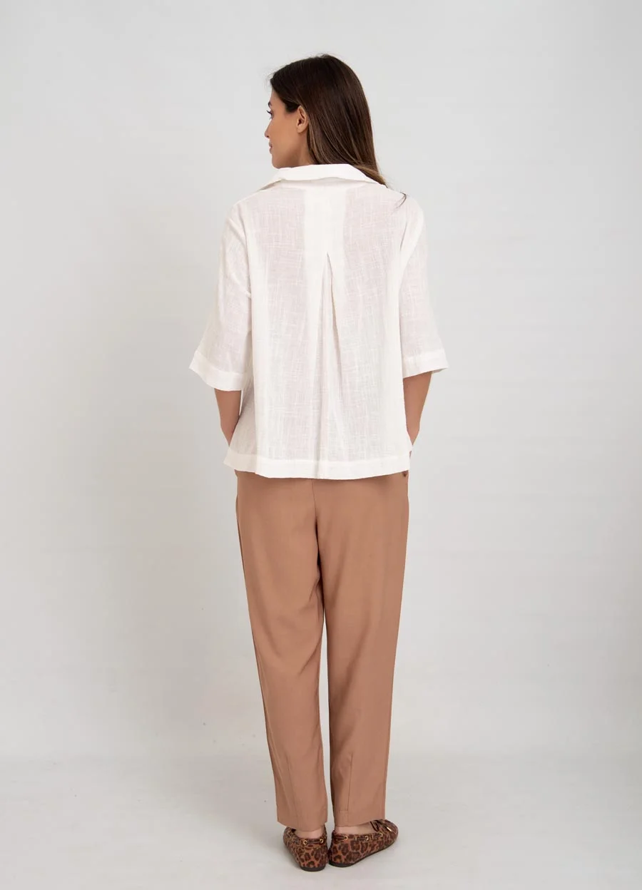 Camisa lino algodon 