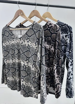 Sweater escote V lanilla estampada  - Vista 5