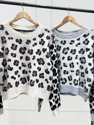 Sweater print con lentejuelas  - Vista 6