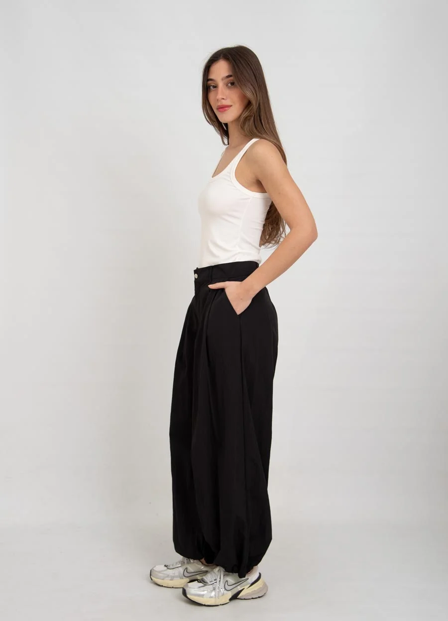 Pantalon parachute con tanca