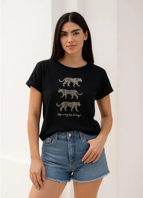 Remera KEEP ON MOVING LEOPARDOS 