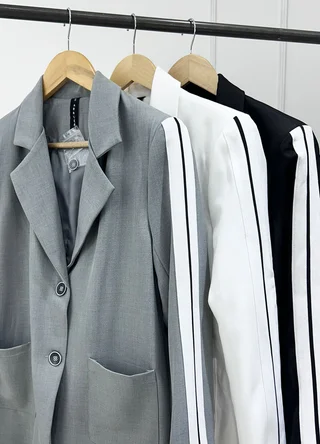 Saco sastreo con tira lateral  - Vista 5