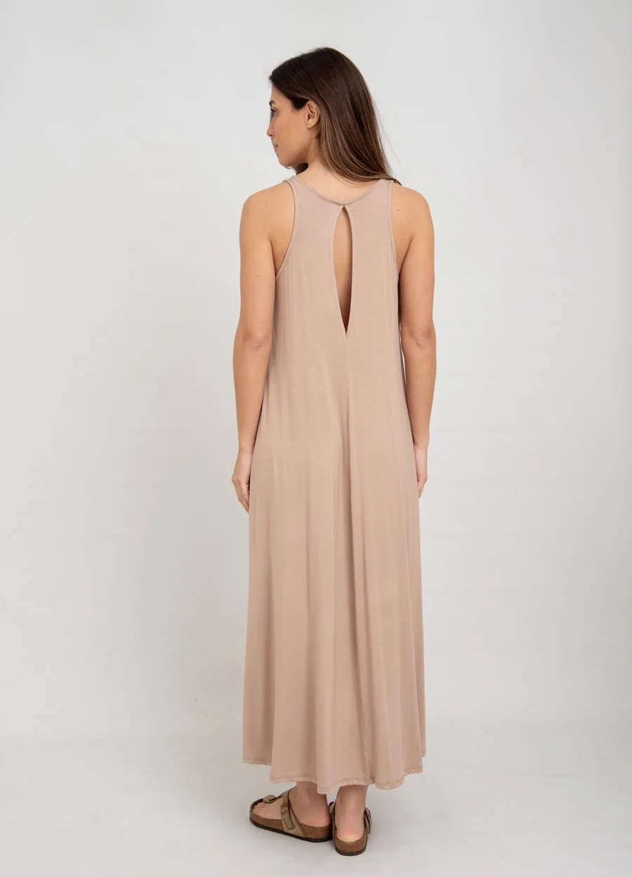 Vestido largo gota viscosa 
