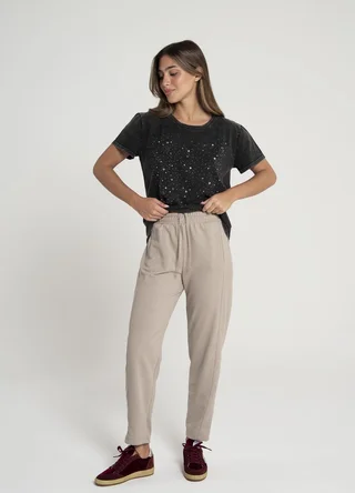 Babucha tejido rustico con costuras  - Vista 4