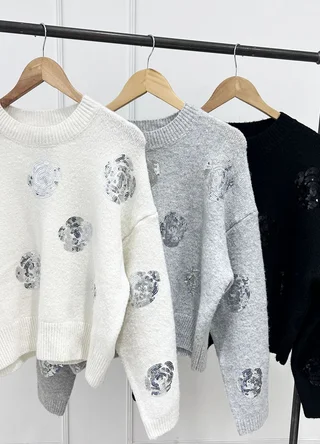 Sweater rosas c/lentejuelas  - Vista 5