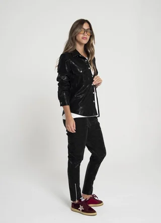 Babucha eco cuero con cierre  - Vista 3