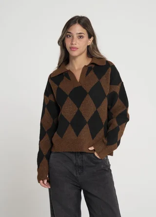 Sweater chomba rombos  - Vista 1