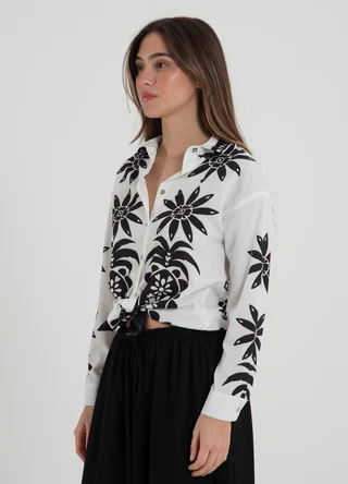 Camisa estampada hojas  - Vista 6
