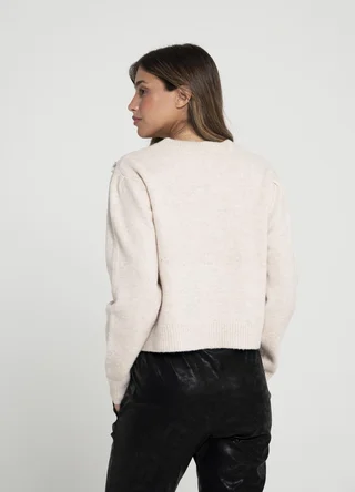 Sweater con strass en sisa  - Vista 5