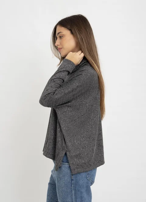 Poleron lurex con tajos
