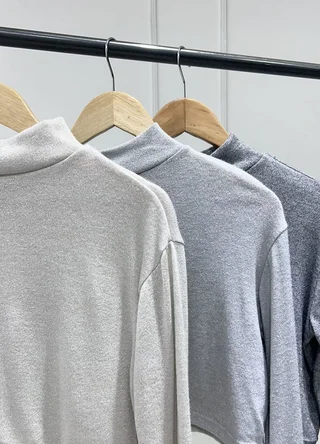 Polera de lanilla con lurex crop  - Vista 5