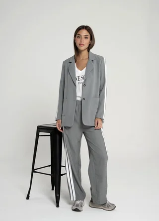 Saco sastreo con tira lateral  - Vista 3