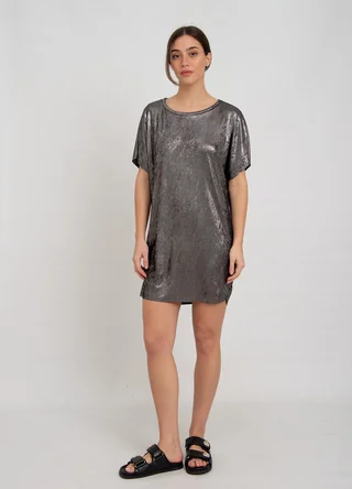 Vestido metalizado al corte  - Vista 4