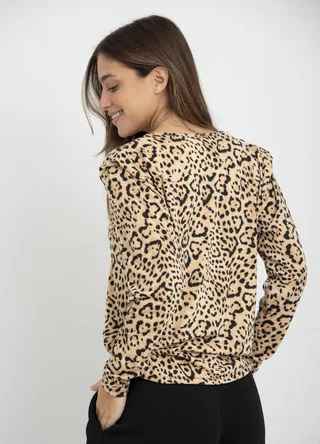 Remera manga larga print con pinza  - Vista 4