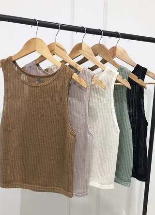 Top hilo sin mangas - Vista 6