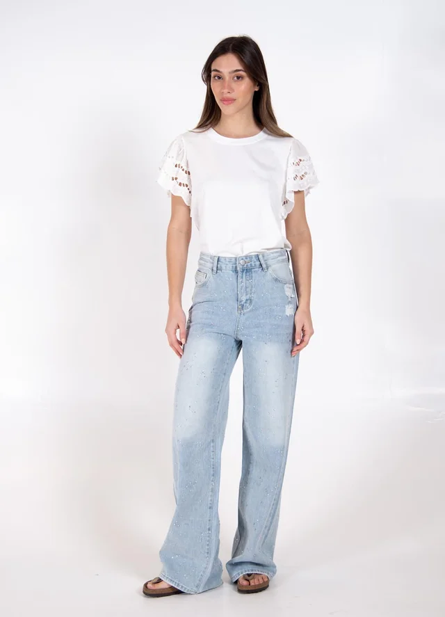 Jean full strass 