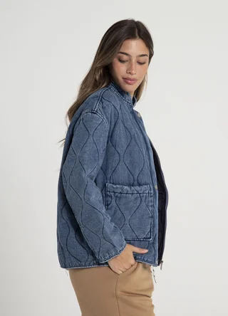 Campera denim matelasse - Vista 3