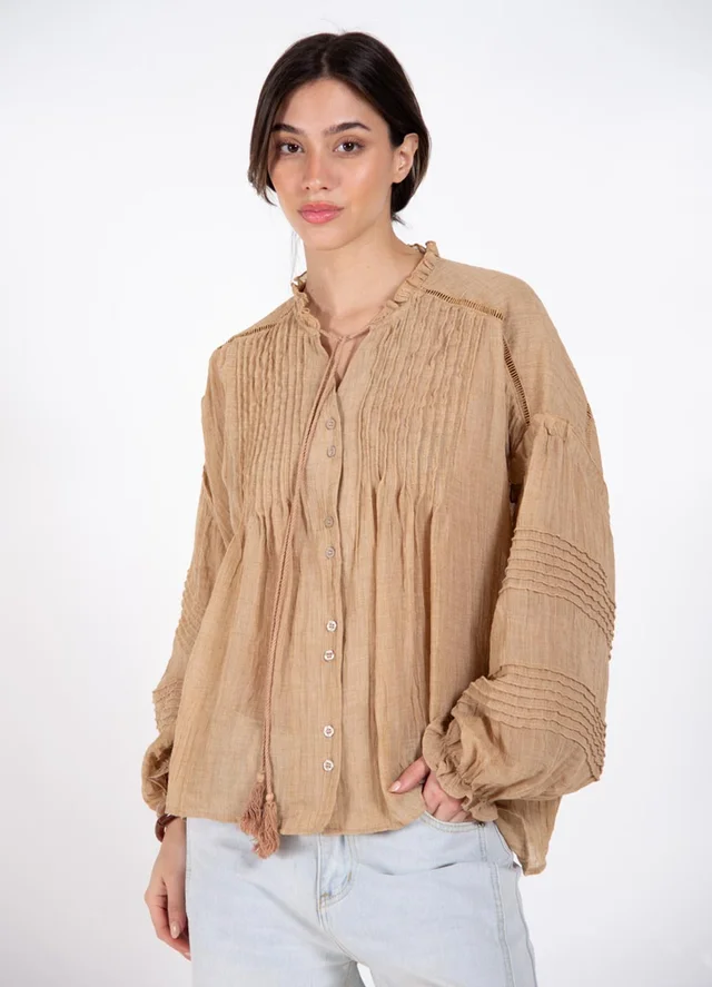 Camisola BOHO con tablas 
