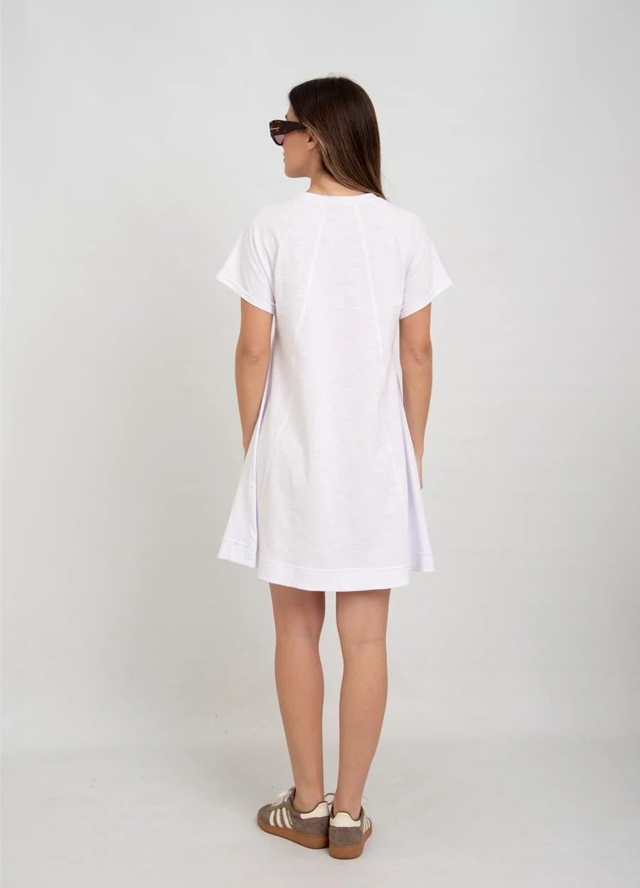 Vestido corto jersey flame con bolsillos 
