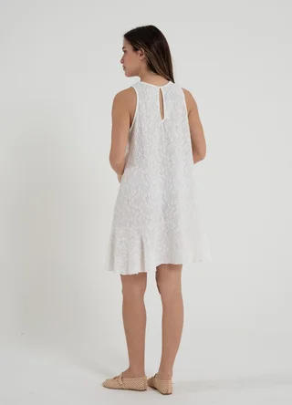Vestico corto broderie c/volado  - Vista 5