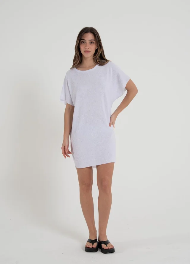 Vestido creppe liso 
