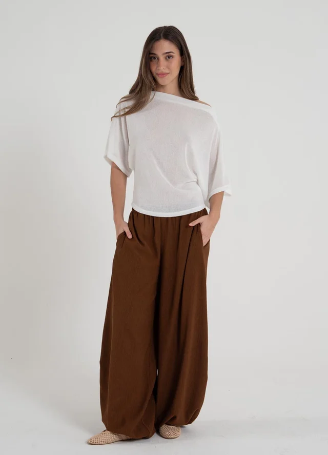 Pantalon balloon de crepe 