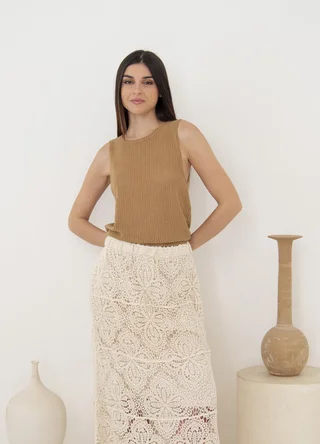 Top hilo sin mangas - Vista 4