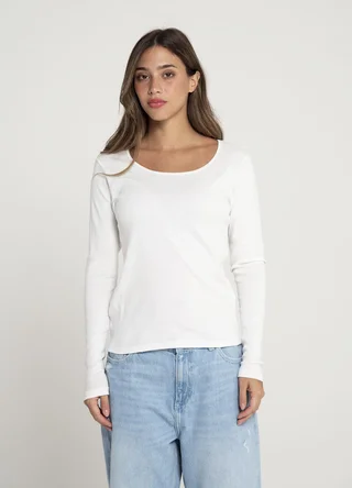 Remera rib escote redondo  - Vista 1